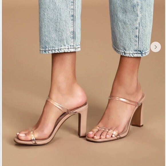 Jersey Blush Multi High Heel Sandals by Steven, Steve madden sz7 - Picture 7 of 8